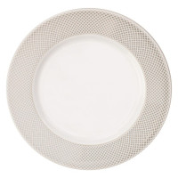 Плоска тарілка 23 см. з бежевими краями "Norwich"